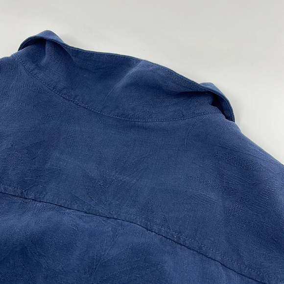 TOMMY BAHAMA 100% Silk Big and Tall Button Down Leaf Shirt 5XB EUC - Picture 15 of 17